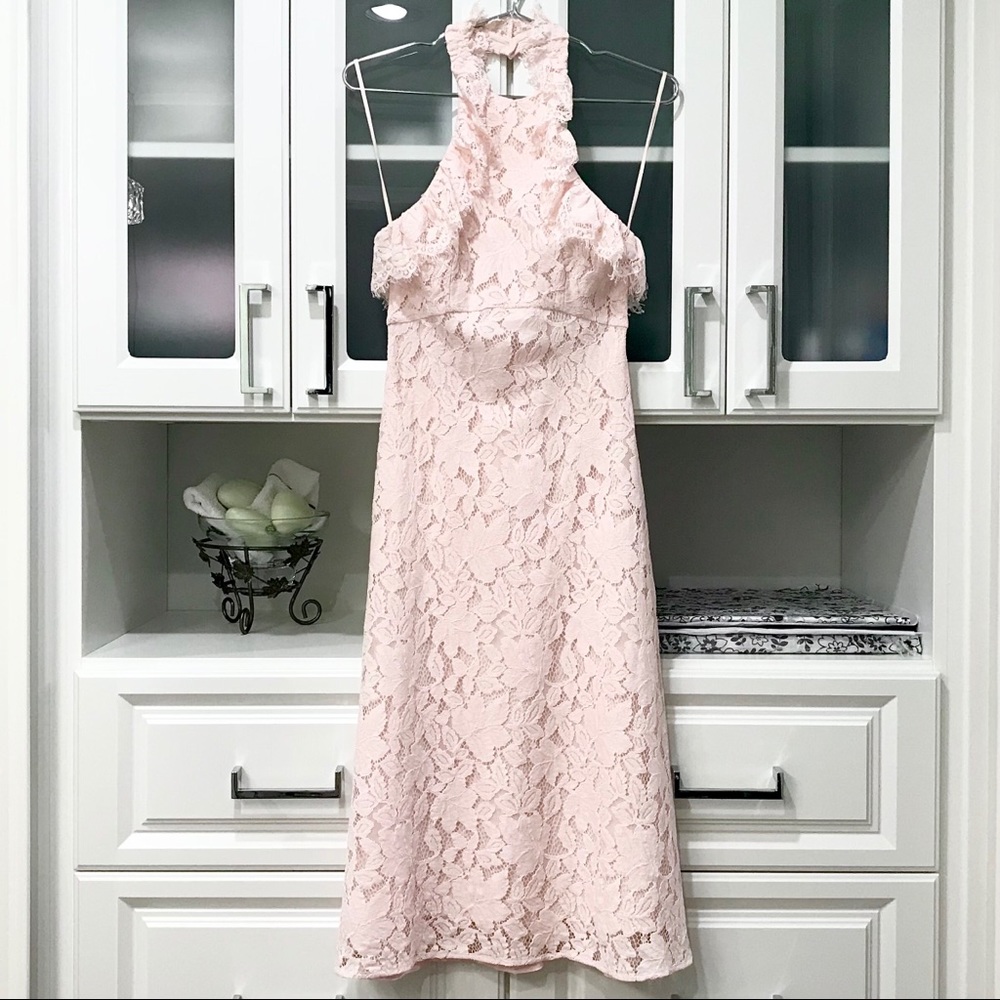 Halter Lace Pattern Dress (Like New) - Picture 1 of 12